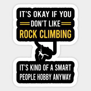 Smart People Hobby Rock Climbing Climb Climber Sticker